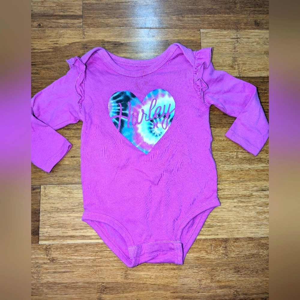Hurley Baby girl onesie. EUC, long sleeve